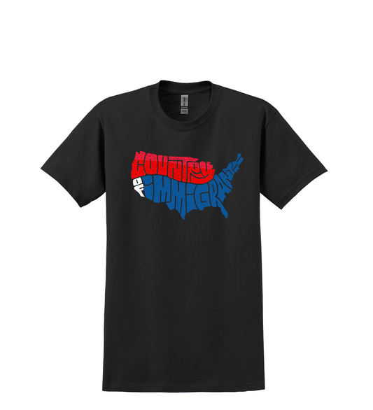 T SHIRT-COUNTRY OF IMMIGRANTS