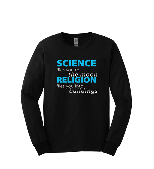 Long Sleeve Shirt - Science Flies Man to the Moon