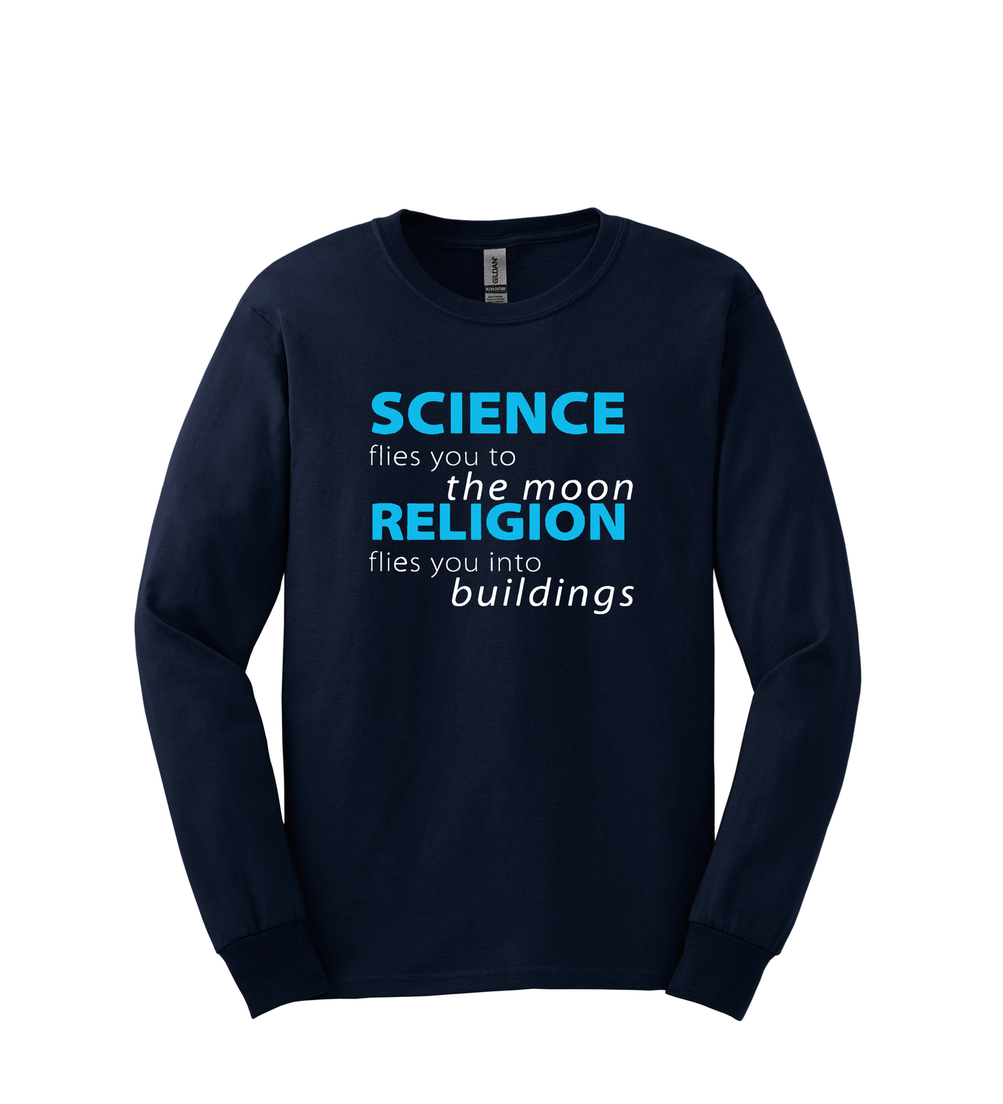 Long Sleeve Shirt - Science Flies Man to the Moon
