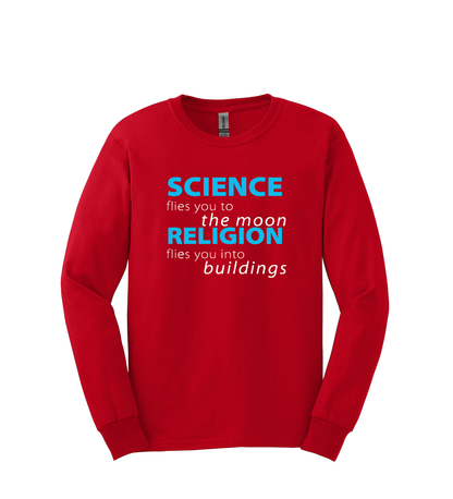 Long Sleeve Shirt - Science Flies Man to the Moon
